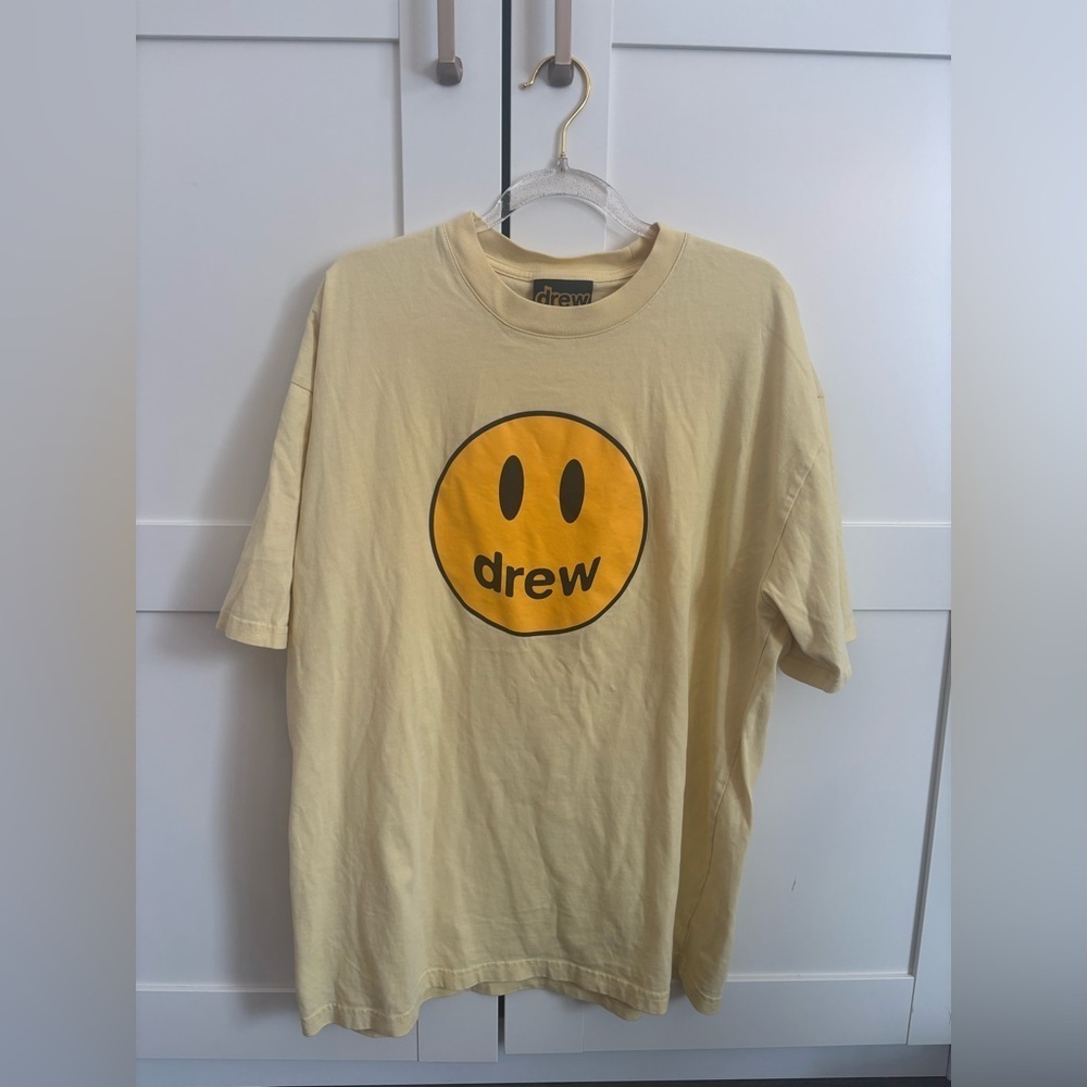 Drew House Yellow Smiley Tee Size Medium Oversized Unisex